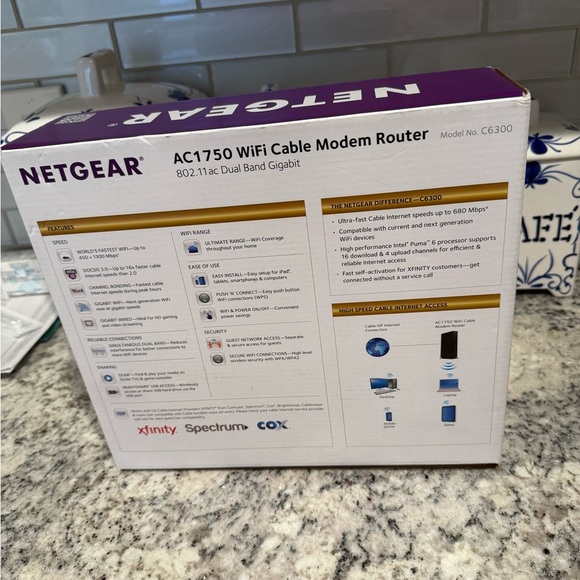 NetGear AC1750 DOCSIS 3.0 WIFI Cable Modem Router Xfinity Spectrum CoxCertified - Picture 4 of 6